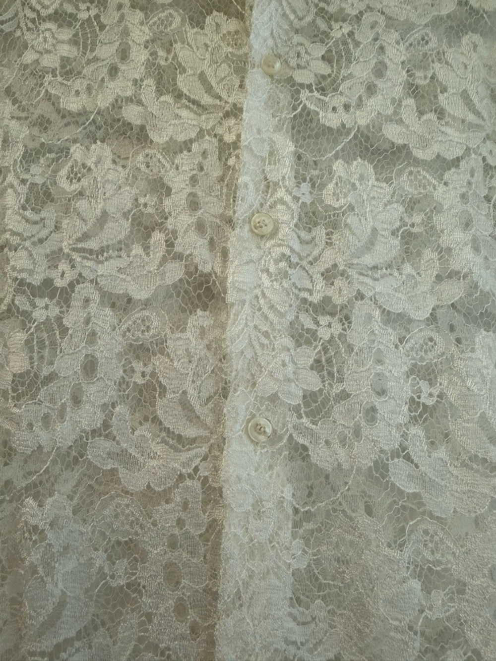 Dolce & Gabbana White Floral “Lace Martini-Fit” Button-Up Shirt - Picture 6 of 10